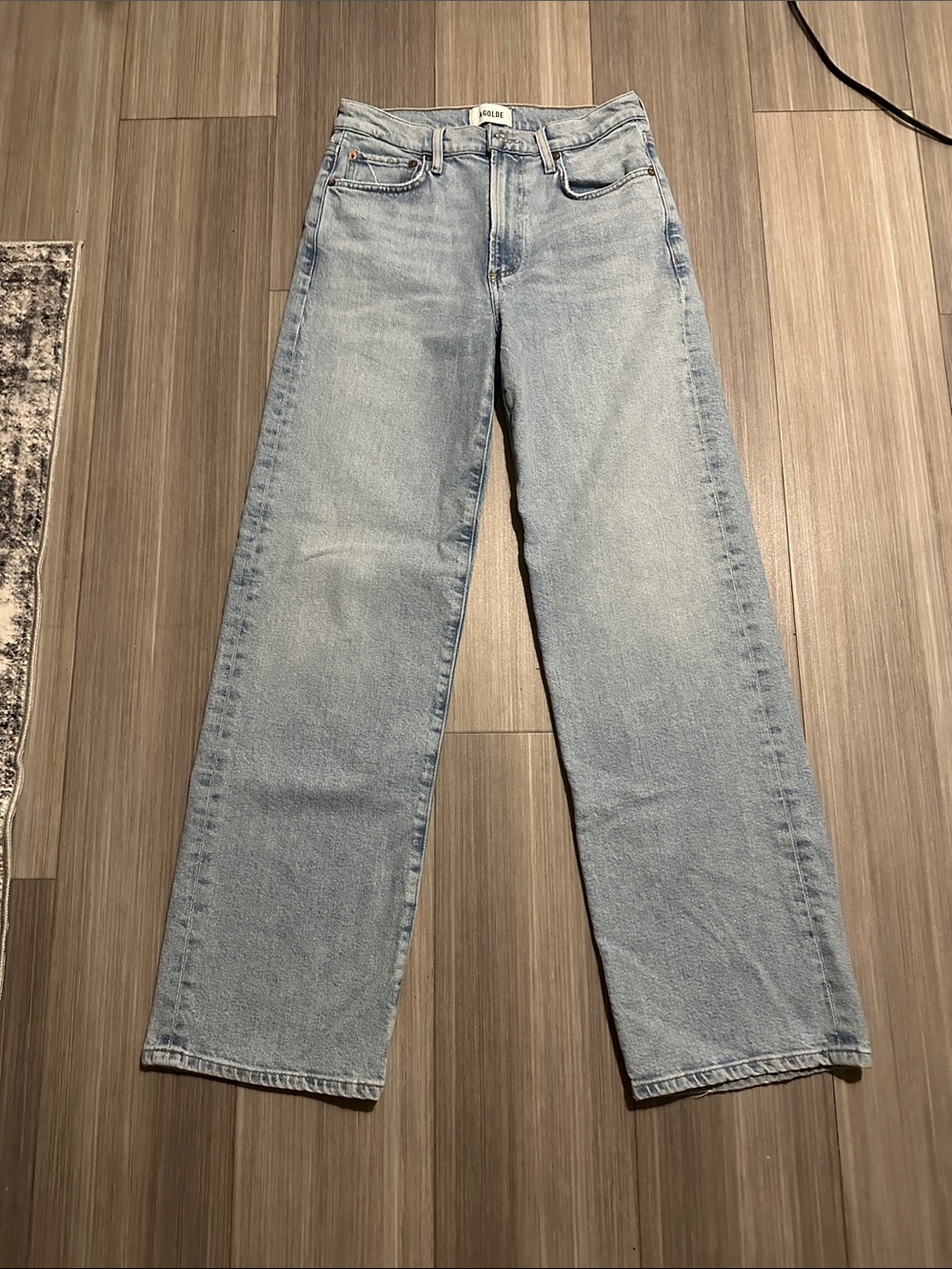 Agolde Harper Light Wash Straight Leg Jeans